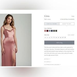 Jenny Yoo Gina Dress - Wild Rose - Size 4